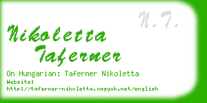 nikoletta taferner business card